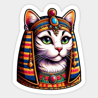 Cleocatra: Regal Egyptian Feline Sovereign Sticker